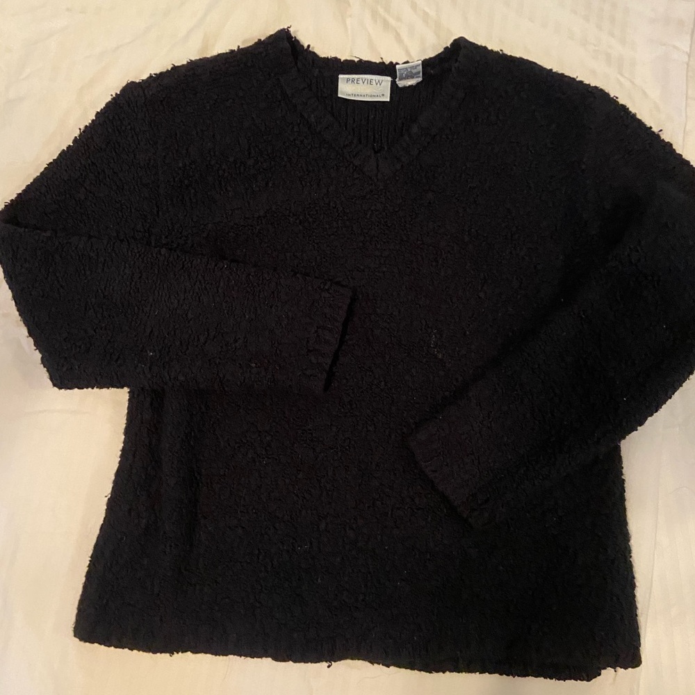 black sweater